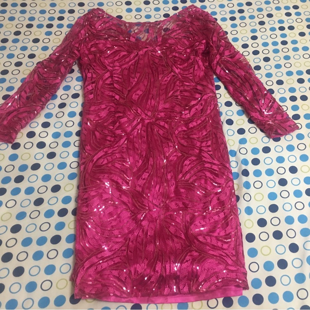 💖Elegant Short Pink Sequin Dress💖